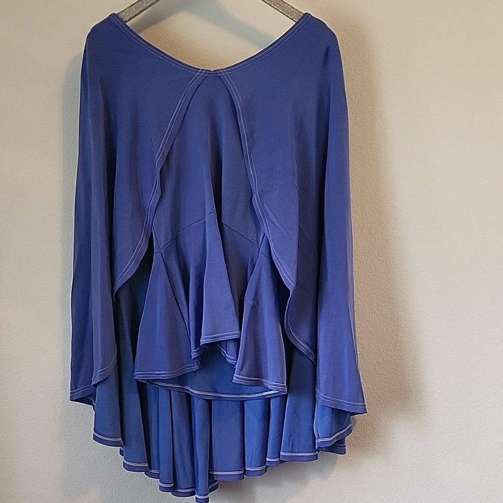 Flowy Blue Long Sleeve Top